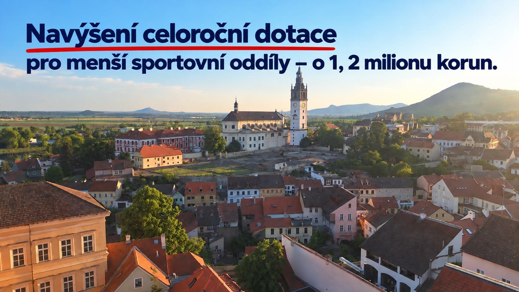Navýšení celoroční dotace pro menší sportovní oddíly 1,2 milionu korun